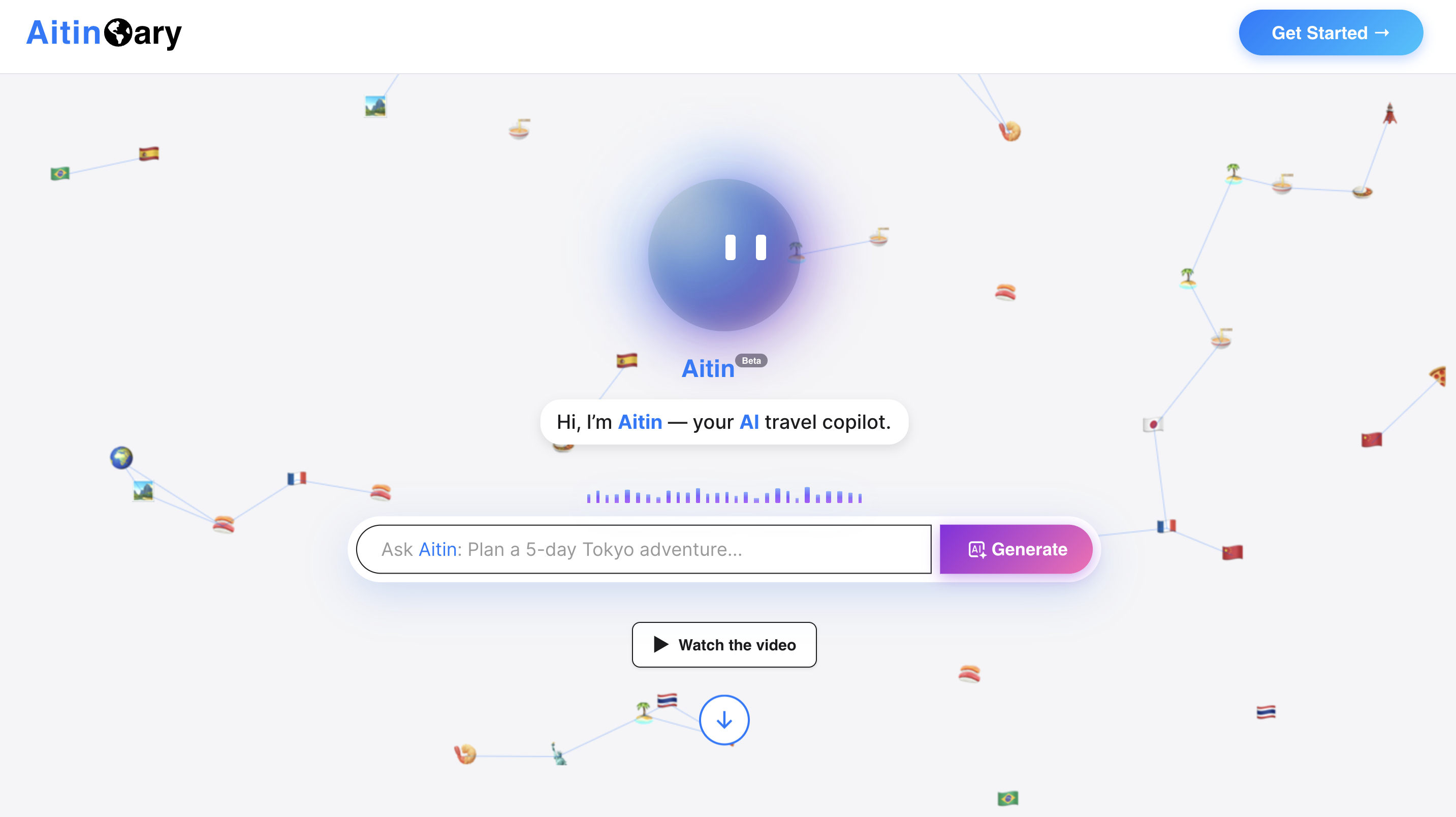 AItinerary app screenshot